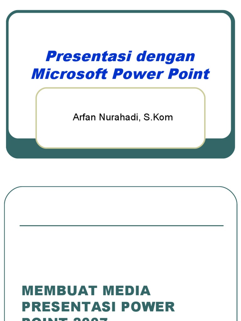 Presentasi Dengan PowerPoint | PDF