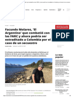 Facundo Molares, 'El Argentino' que combatió con las FARC y ahora podría ser extraditado a Colombia por el caso de un secuestro - RT