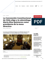 La Convención Constitucional de Chile Elige a La Odontóloga María Elisa Quinteros Como Presidenta de La Mesa Directiva - RT