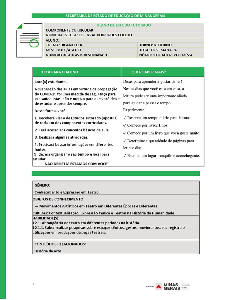 Apostila de Arte Ensino Médio | PDF | Teatro