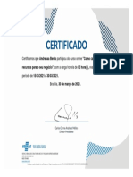 Certificado do curso SEBRAE Andressa