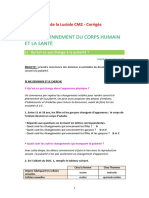 CM2 Corriges Le Fonctionnement Du Corps Humainpdf