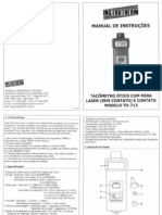 Tacômetro Ótico Instrutherm Modelo TD-713