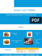 Combining Like Terms Menu Math Revised