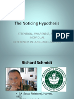 The Noticing Hypothesis