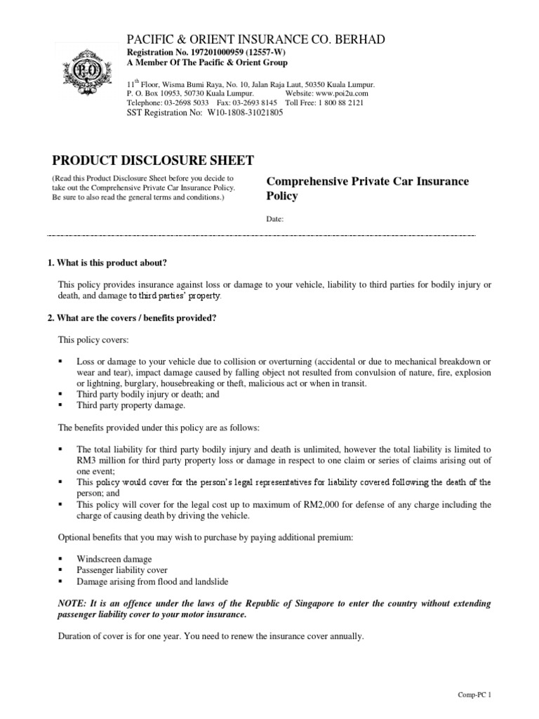 Comprehensive Car Insurance Overview | PDF | Insurance | Vehicle Insurance
