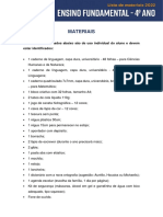 Ensino Fundamental 4º Ano - Lista de Materiais 2022