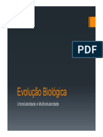 Unidade 7 Evolução Biológica Unicelularidade Multicelularidade