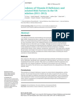 Prevalence of Vitamin D Deficiency and Associated Risk Factors in The US Population (2011-2012)