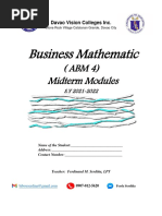 Business Mathematics Midterm Modules