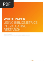 Download Thomson Reuters Using Bibliometrics A Guide to Evaluating Research Performance with Citation Data by Danielle Colbert-Lewis SN55126619 doc pdf