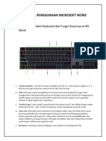 Tata Cara Penggunaan Microsoft Word