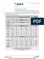 Opadry Amb II: Coating Parameters - Pigmented Formulations