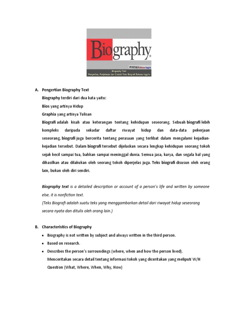 Biography Recount | PDF | Seni & Disiplin Bahasa | Fiksi Umum