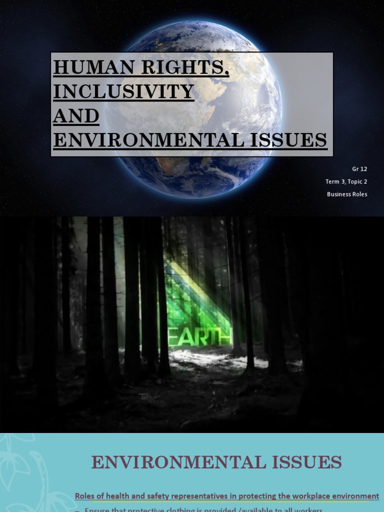 Human Rights, Inclusivity and Environmental Issues 3 PDF