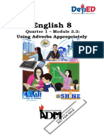 English 8: Using Adverbs Appropriately