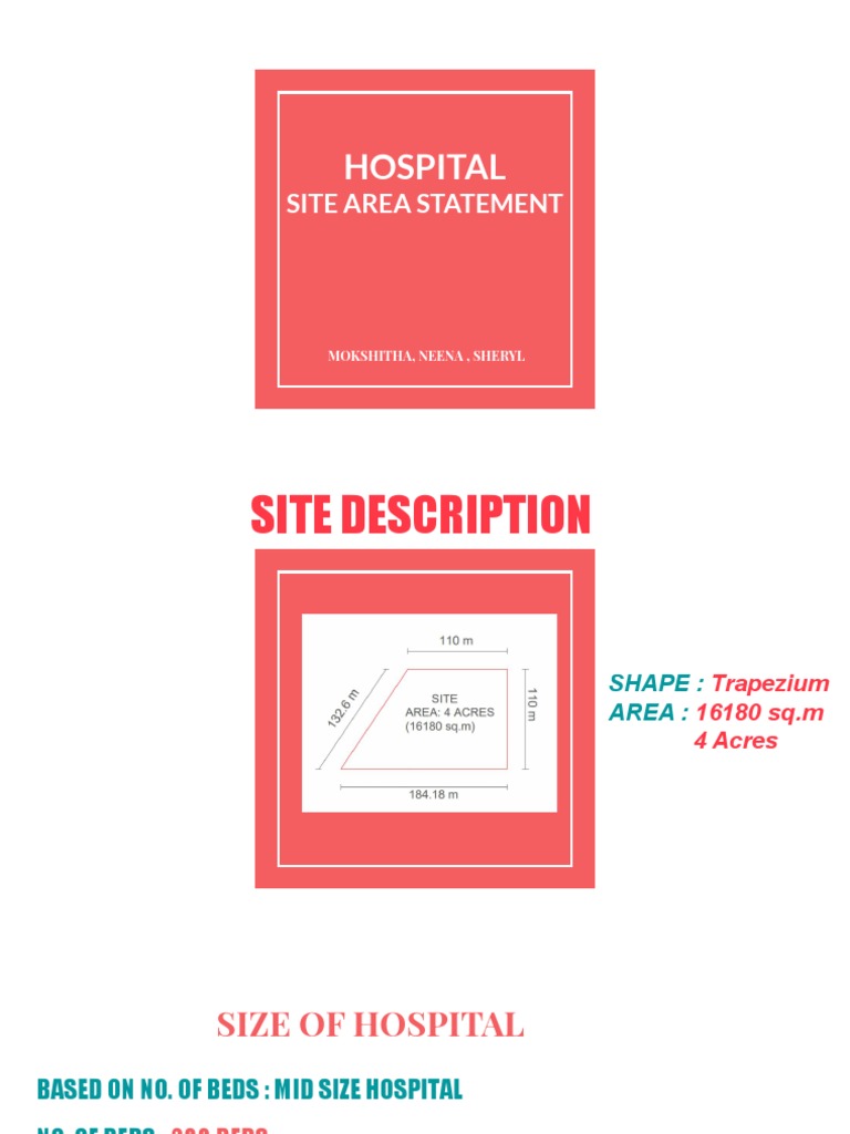 Hospital Site Area Statement | Download Free PDF | Hospital | Clinic