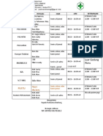 Jadwal Pelayanan Poli