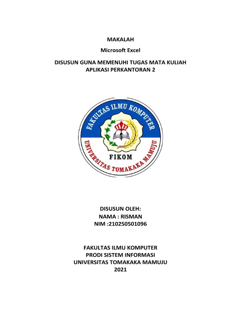 Fungsi Dan Fitur Microsoft Excel Pdf