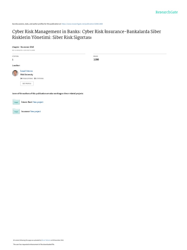 Cyber Risk Management in Banks - Cyber Risk Insurance | PDF | Security ...