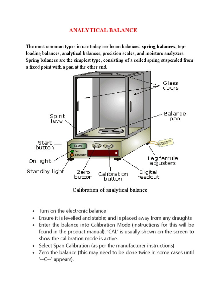 Calibration of Analytical Balance PDF