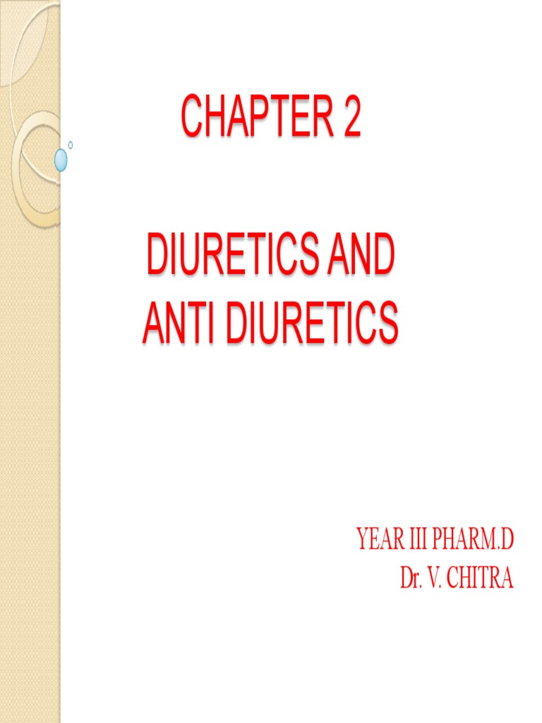 Fdocuments in Chapter 2 Diuretics and Anti Diuretics SRM Enhance
