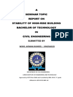 A Seminar Topic Report On Stability of High-Rise Building Bachelor of Technology IN Civil Engineering