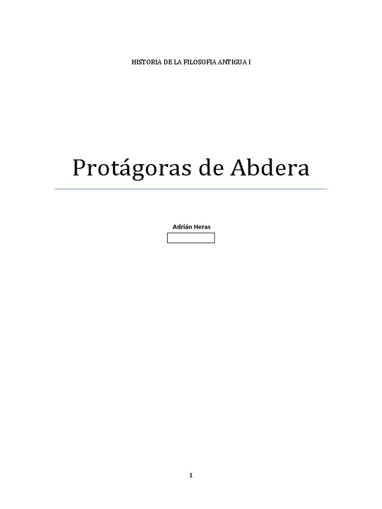 Protagoras de Abdera | PDF | Verdad | Platón