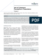 Exceptional Variant of Cutaneous Leishmaniasis: Psoriasiform Presentation