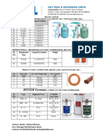 Cooling Equipment and Refrigerants Product Listing