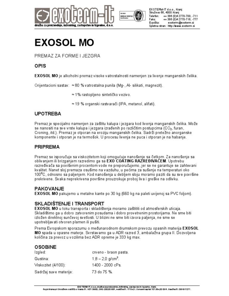 Exosol Mo | PDF