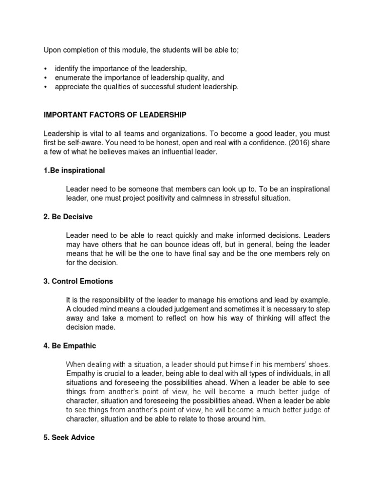 Basic Leadership | PDF | Leadership | Leadership