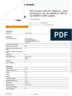 APC Smart-UPS RT 3000VA 120V rackmount UPS product data sheet and specifications