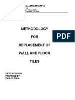 Methodology For Replacement of Wall & Floor Tiles