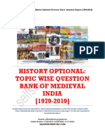 History Optional: Topic Wise Question Bank of Medieval India (1979-2019)