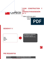 Lean Construction Y LA Productividadsesión N ° 11: Tema:Carta Balance Circuito Fiel Lpds