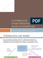 Synthesis and Characterization of Silver Nanoparticles: Lawrence Hall of Science, Spring 2013