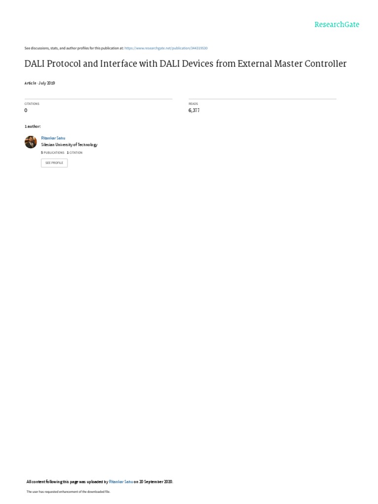 DALI Protocol and Interface With DALI Devices From External Master ...