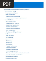 Win Server 2022 Performance Tuning Guidelines