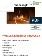 Underground Excavation Types & Tunneling Factors