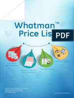 Whatman Price List Booklet 2018