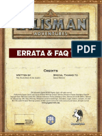 Talisman Adventures ErrataFAQ v1.0