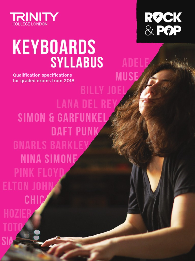 Trinity Rock & Pop Keyboards Syllabus From 2018 PDF Test