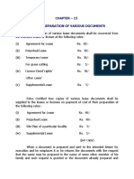 Cost of Preparation of Various Documents