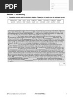 C1 Advanced Unit 3 Test: Section 1: Vocabulary