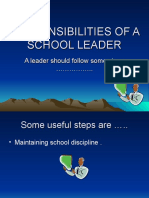 RESPONSIBILITIES OF A SCHOOL LEADER