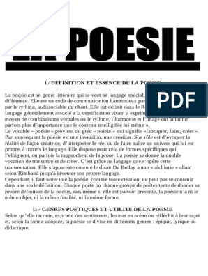 La Poésie, PDF, Poésie