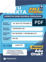 KARTU PESERTA PMJ ONLINE a.n. ADIK M. SAYYID FAHIIM AL ABQARY