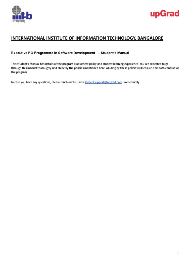 Executive PG Software Development Manual | PDF | Cloud Computing | Test ...