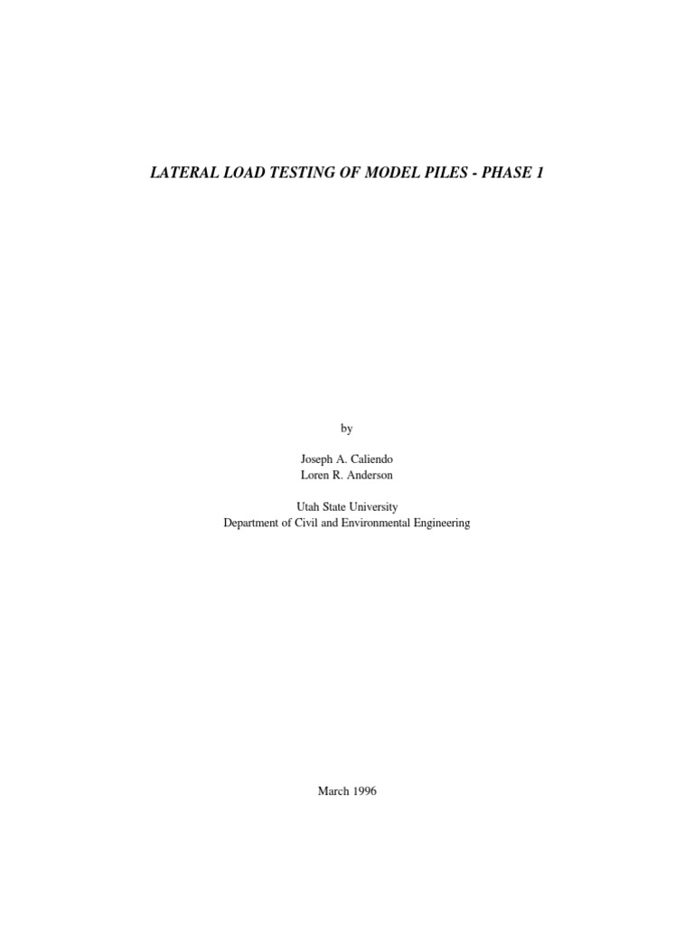 Lateral Static Load | PDF | Stress (Mechanics) | Young's Modulus